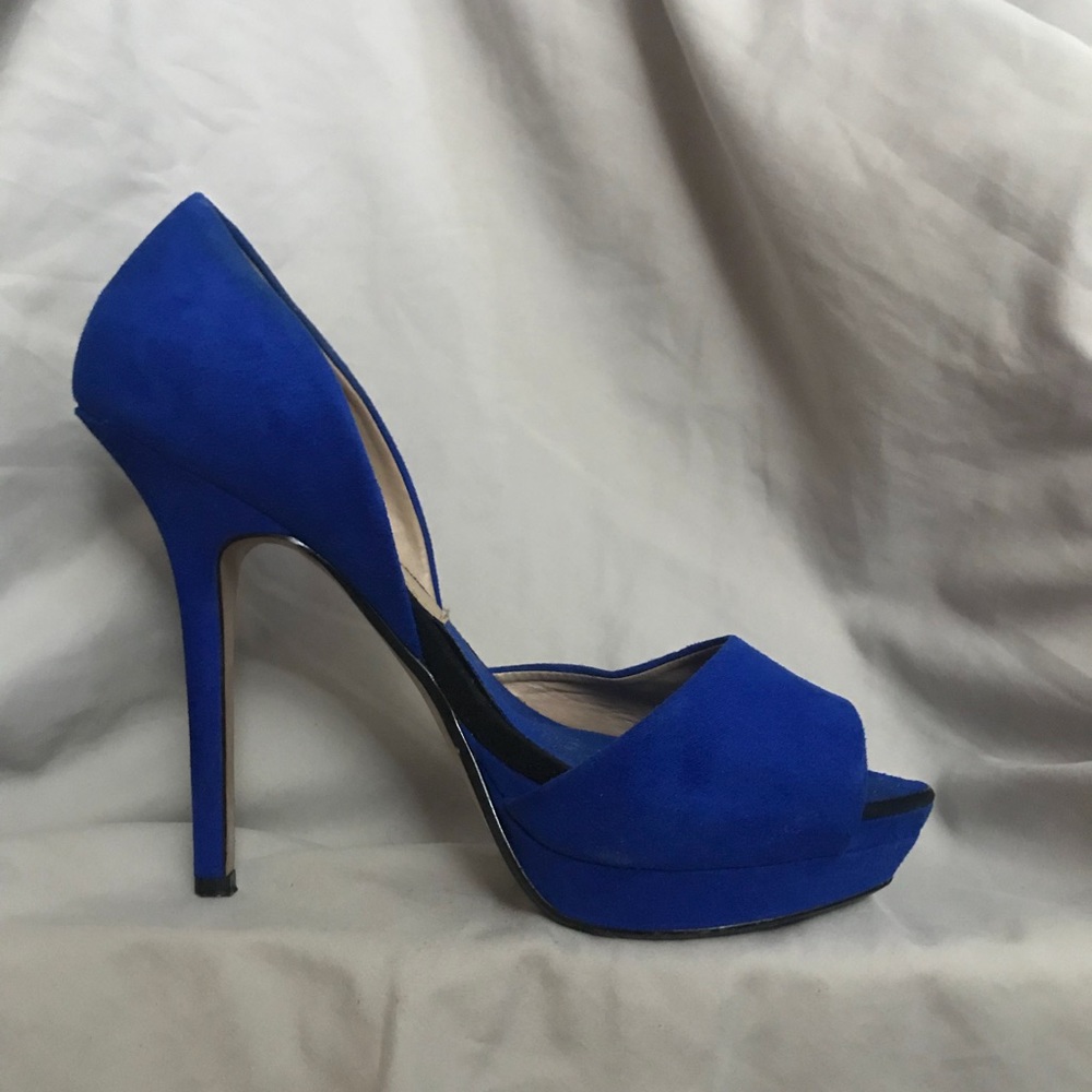 Blue platform ZARA heels